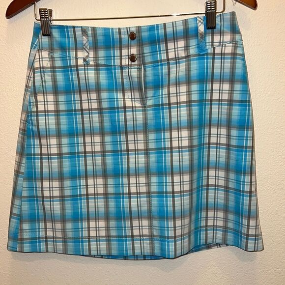 Annika Cutter & Buck Plaid Golf Skort - Size 0 - Picture 1 of 8